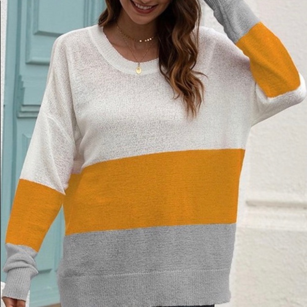 Color block sweater